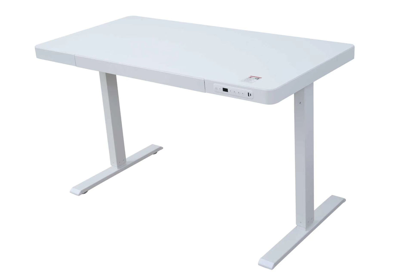 Upgrade Your Workspace with Avoltrix Electric Standing Desk | Adjustable Height, Drawer, USB & Power | 120×60 cm White