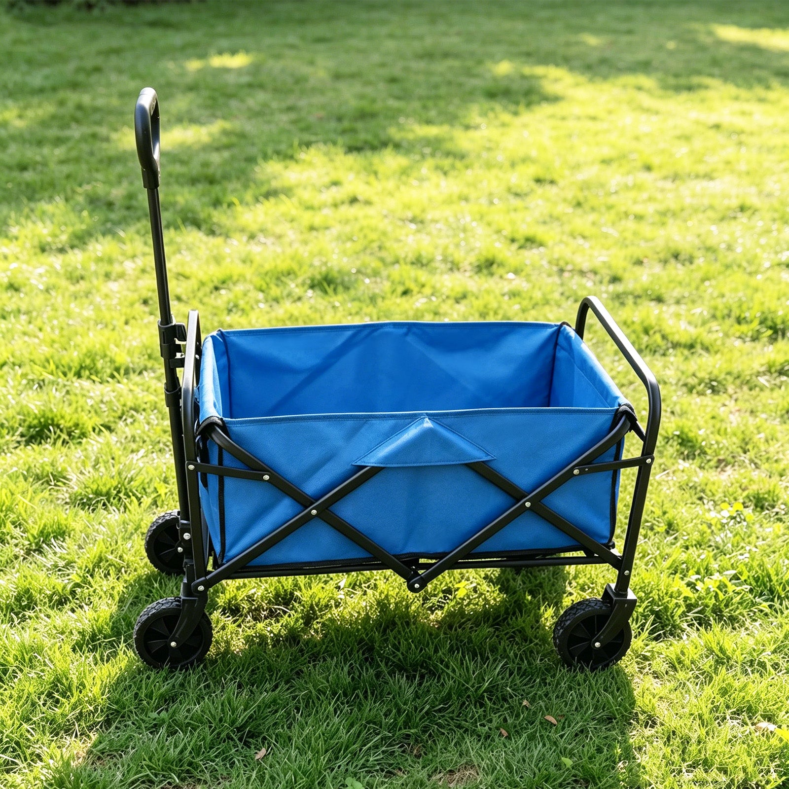 Avoltrix 130L Heavy Duty Folding Beach Trolley Cart – 120kg Load Capacity, Oxford Fabric & Iron Frame, All-Terrain Wheels, Portable Collapsible Wagon for Beach, Garden & Camping