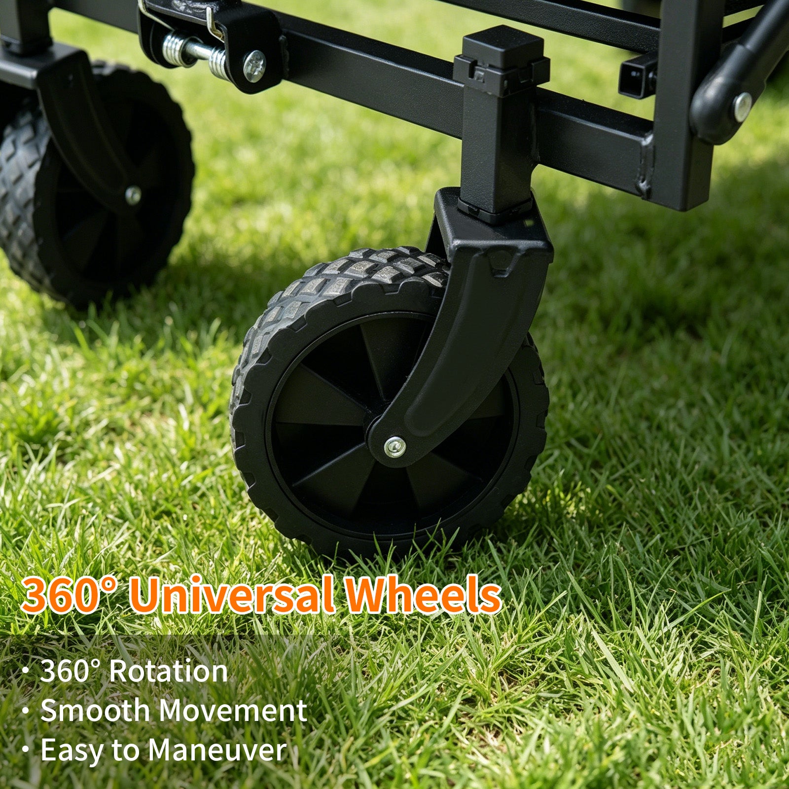 Avoltrix 130L Heavy Duty Folding Beach Trolley Cart – 120kg Load Capacity, Oxford Fabric & Iron Frame, All-Terrain Wheels, Portable Collapsible Wagon for Beach, Garden & Camping