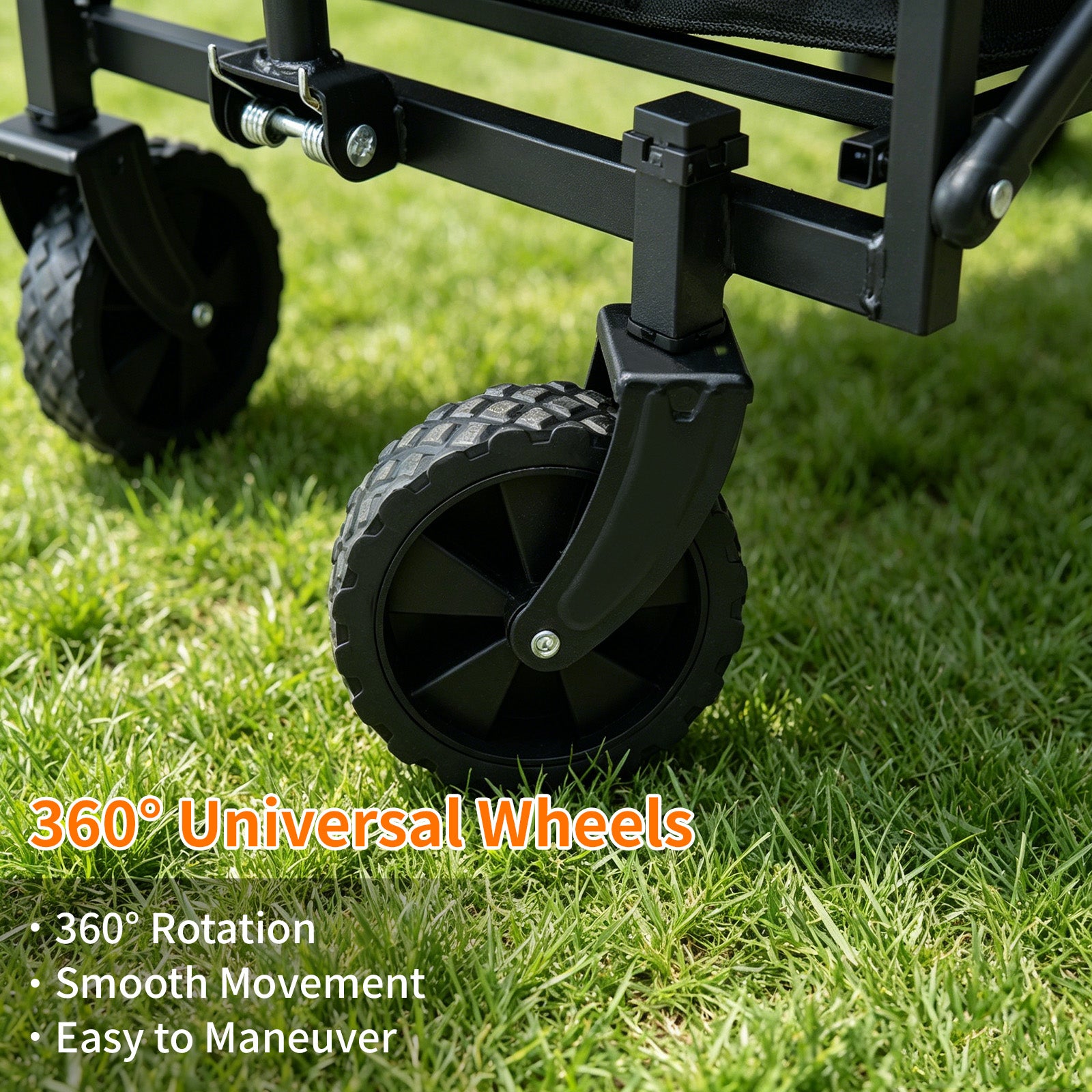 Avoltrix 130L Heavy Duty Folding Beach Trolley Cart – 120kg Load Capacity, Oxford Fabric & Iron Frame, All-Terrain Wheels, Portable Collapsible Wagon for Beach, Garden & Camping
