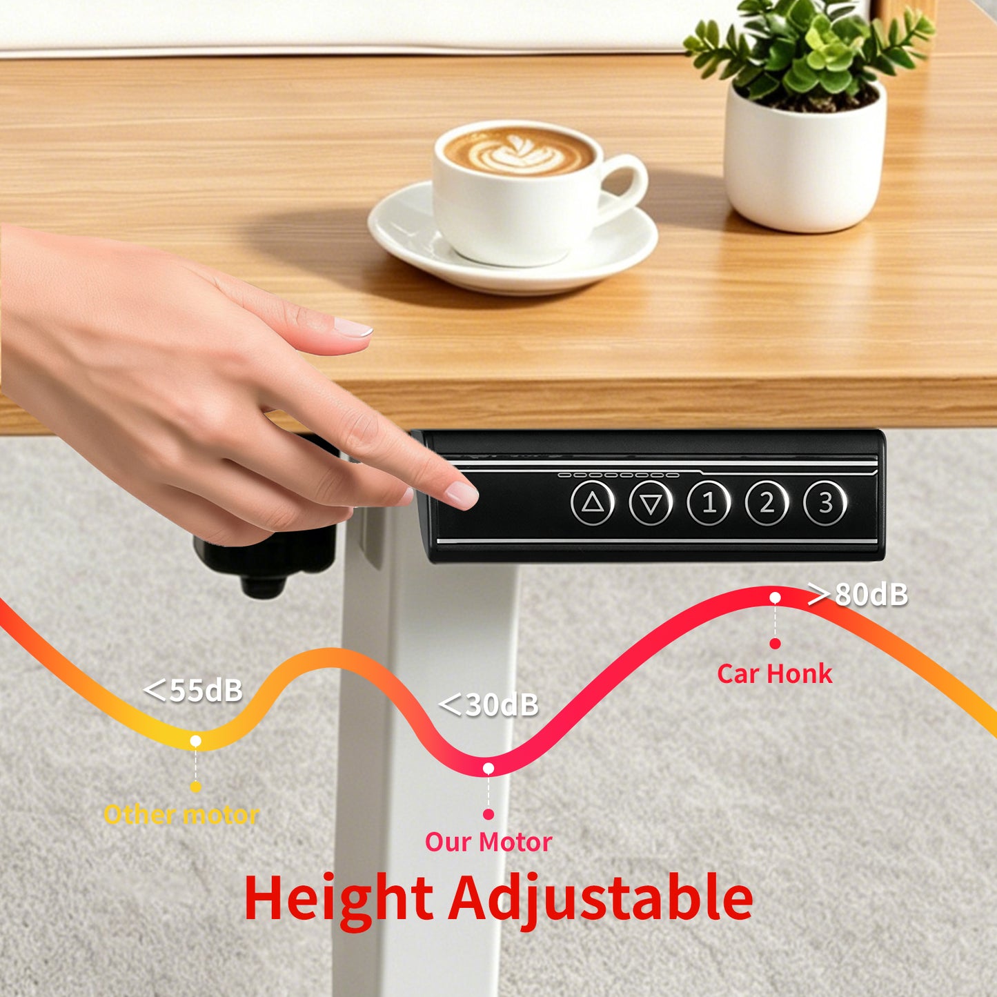 Avoltrix Electric Height Adjustable Desk 120×60cm Split Board, Ergonomic Sit Stand Workstation with Built-in Drawer & Side Hooks, 72-120cm Lifting Range, 3 Memory Settings,Cold Rolled Steel Frame, 60KG Max Load for Home Office Study