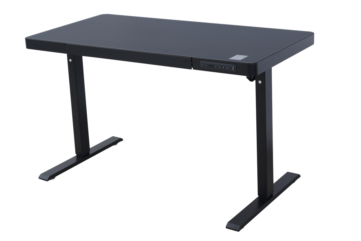 Upgrade Your Workspace with Avoltrix Electric Standing Desk | Adjustable Height, Drawer, USB & Power | 120×60 cm Black