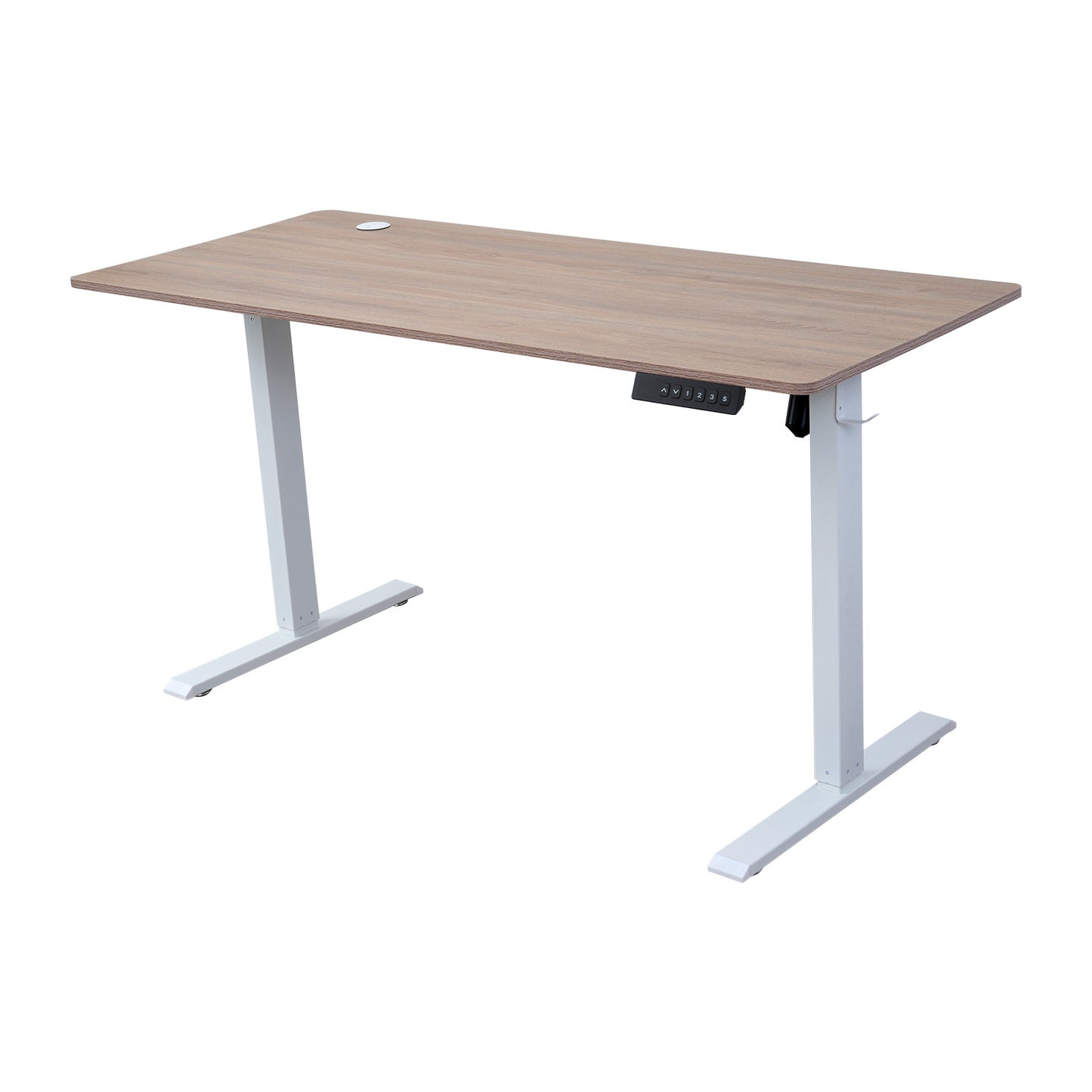 Avoltrix Electric Standing Desk 140x60cm, Height Adjustable Sit Stand Desk with 3 Memory Presets, 70kg Heavy Duty Ergonomic Computer Desk for Home Office (Oak)