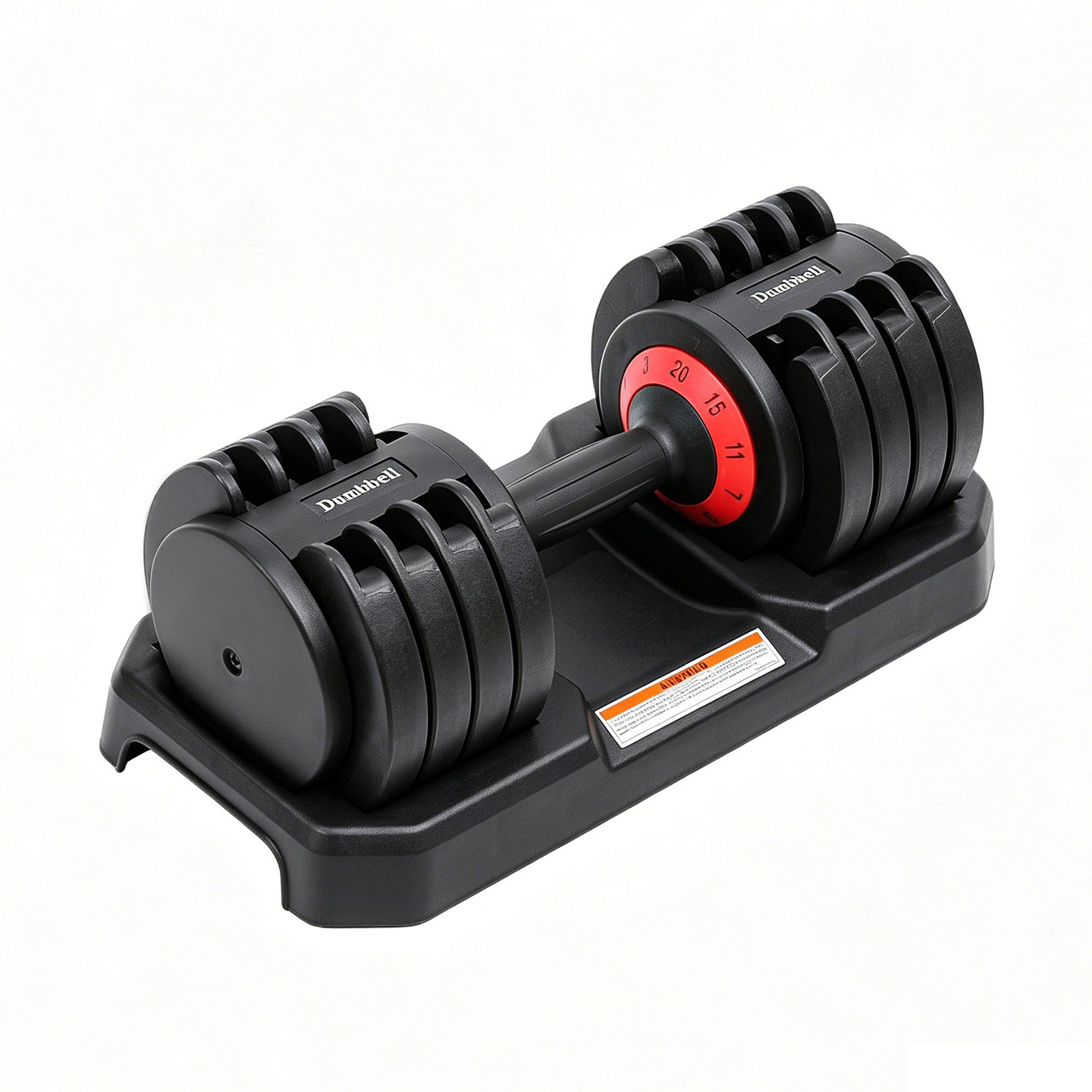 Avoltrix 11.5kg (25lb) Adjustable Dumbbell, 5-Level Quick Adjust Free Weight with Storage Base for Home Gym, Strength Training & Fitness